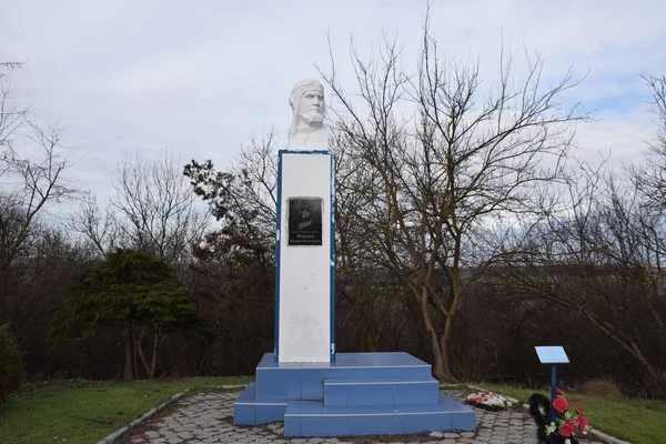 Busto Mármol Del Héroe Fadeev —  Fotos de Stock
