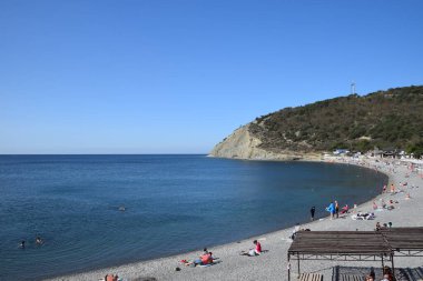 Durso 'daki denizin panoramik manzarası