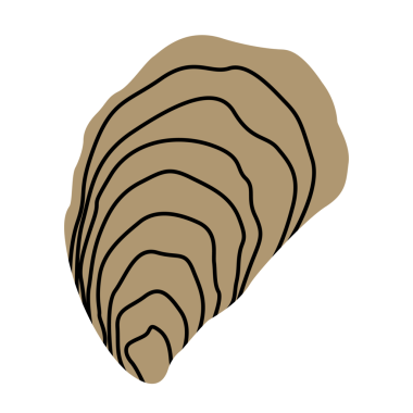 Beyaz arka planda istiridye tatlısı, vektör illüstrasyonu.