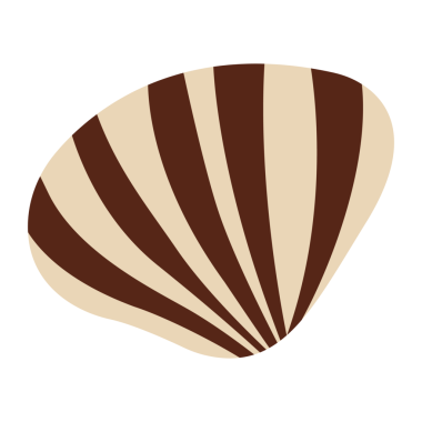 Beyaz arka planda deniz kabukluları sevimli, vektör illüstrasyonu.