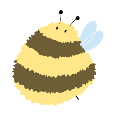 Bee Single 16 cute, PNG illustration.