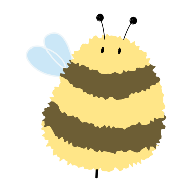 Bee Single 18 cute, PNG illustration.
