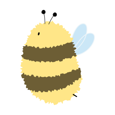 Bee Single 23 cute, PNG illustration.