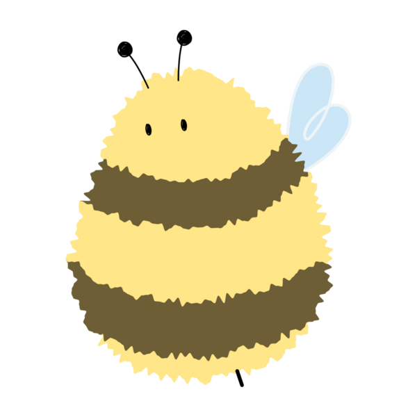 Bee Single 2 cute, PNG illustration.