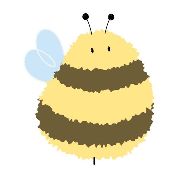 Bee Single 9 cute, PNG illustration.