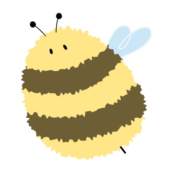 Bee Single 12 cute, PNG illustration.
