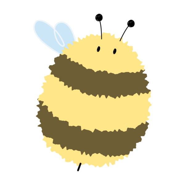 Bee Single 26 cute, PNG illustration.