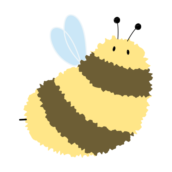 Bee Single 27 cute, PNG illustration.
