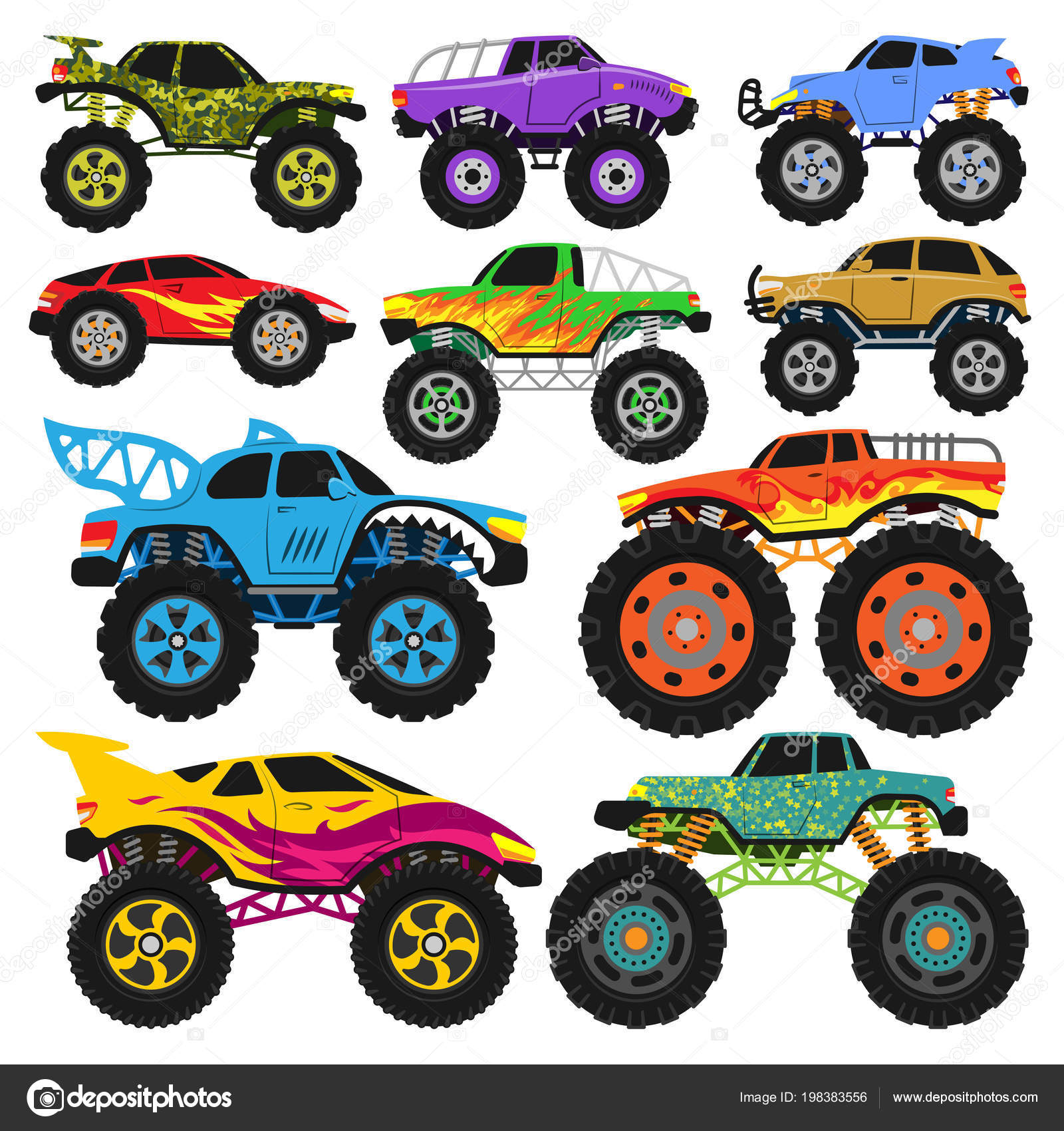 Imagens Monster Truck PNG e Vetor, com Fundo Transparente Para