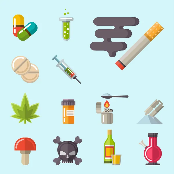 Medyczny narkotyków ikona laboratorium nauki alkoholu kliniki leki web pogotowia znak uzależnienie chemiczne ilustracji wektorowych. — Wektor stockowy