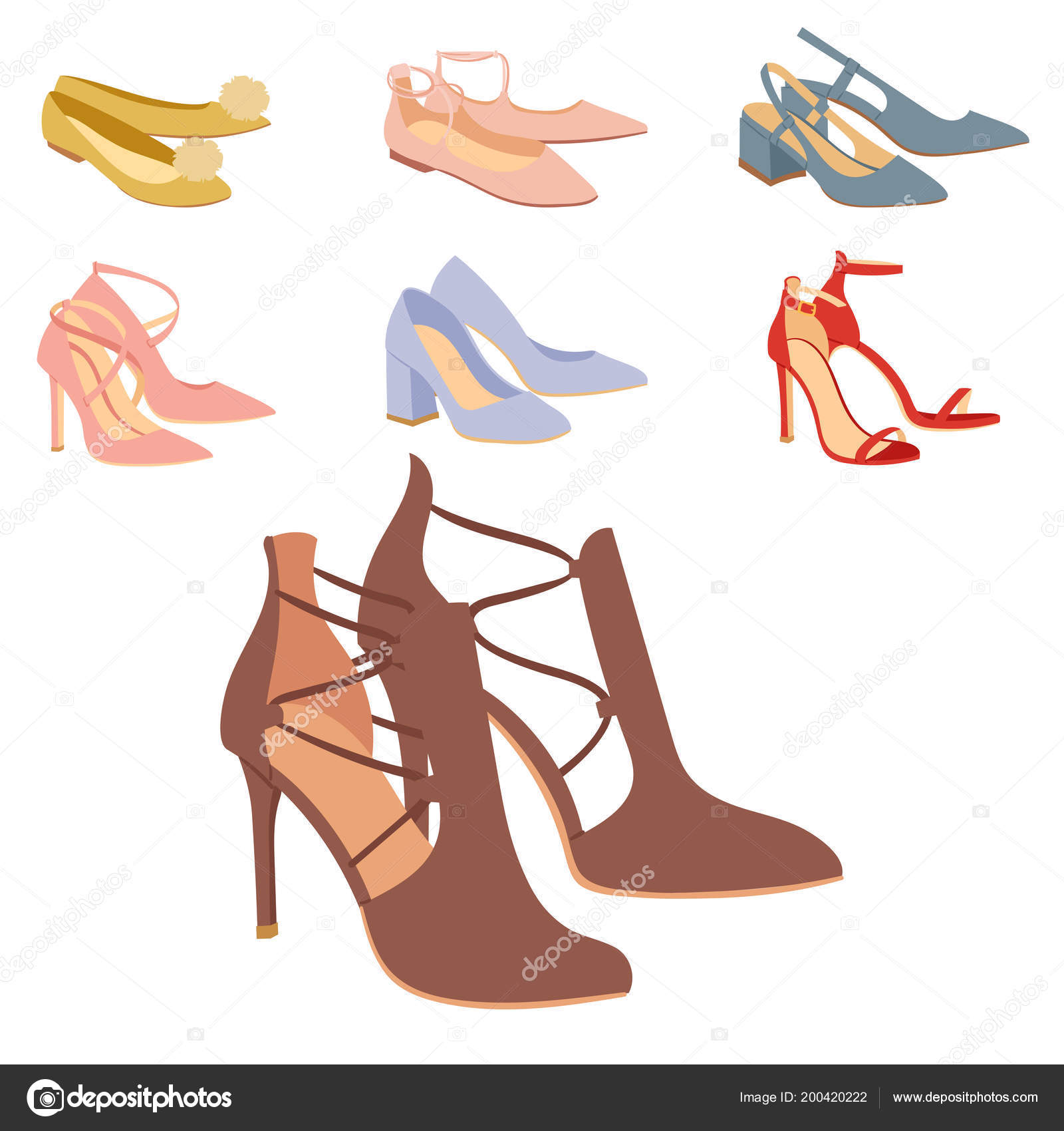 flat design shoes