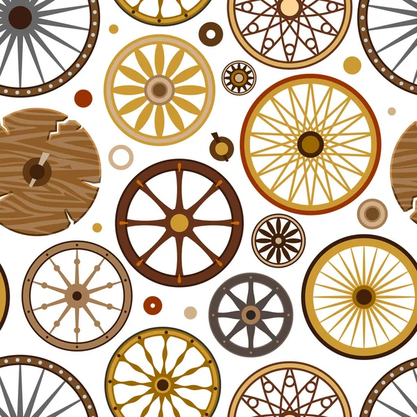 Carriage vector vintage transport old wheels and antique transportation illustration set of royal coach and chariot or wagon for traveling seamless pattern background Vector Graphics