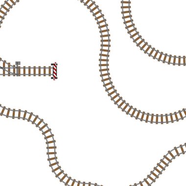 Vektör çizim demiryolu gri parçaları. Metro mühendislik inşaat. Endüstriyel iş onarım Oluşturucu yolu Projesi. Bakım beton teknolojisi Yapı ekipmanları.
