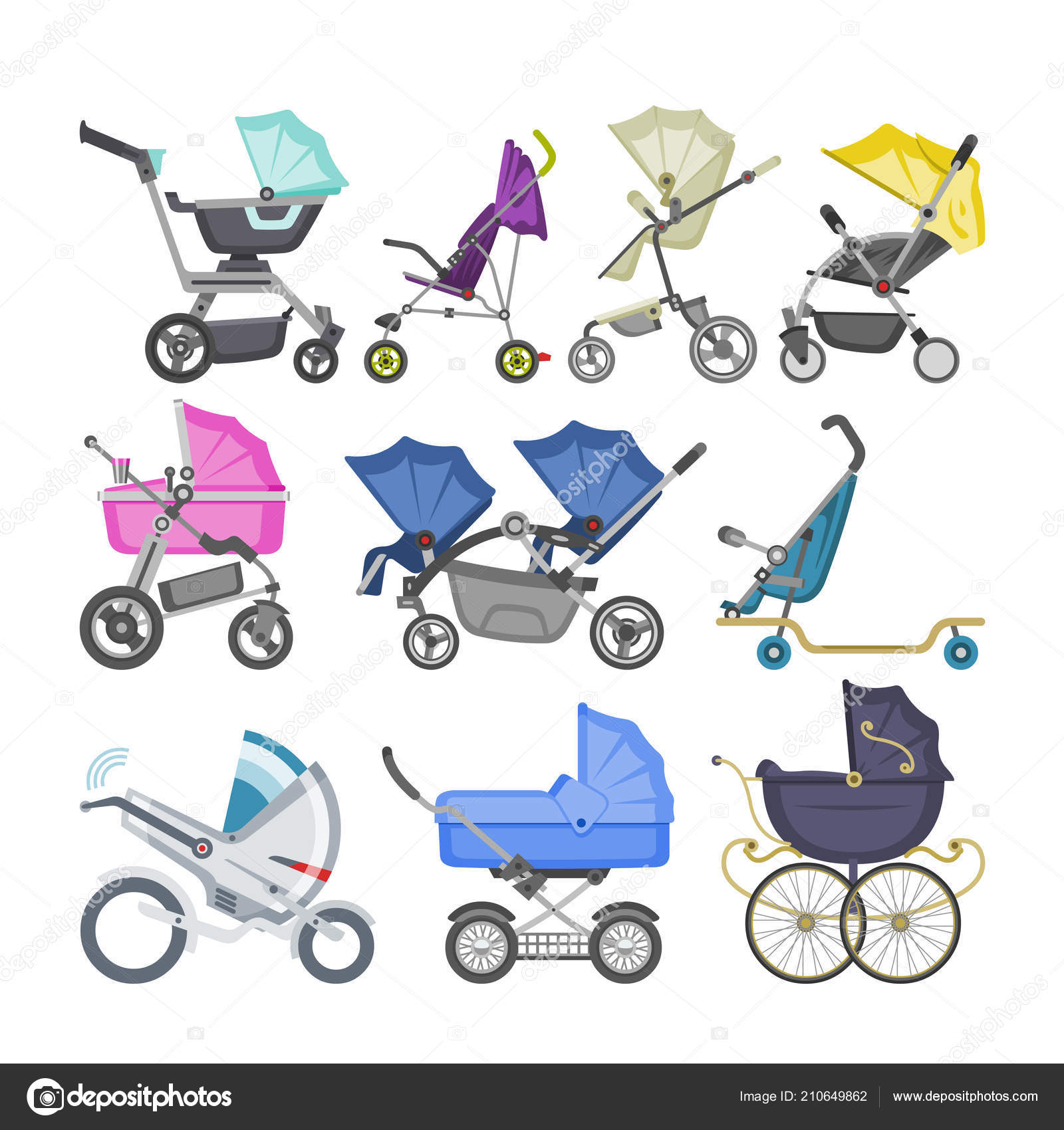 kids stroller set