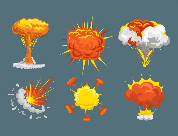 Illustration vectorielle de flamme de flèche d'explosion de dessin animé . — Image vectorielle