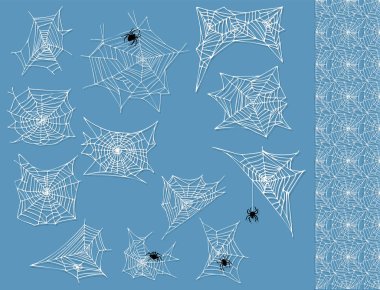 Örümcek web siluet Araknid korku grafik düz korkunç hayvan tasarım doğa böcek tehlike korku Cadılar Bayramı vektör simgesi.