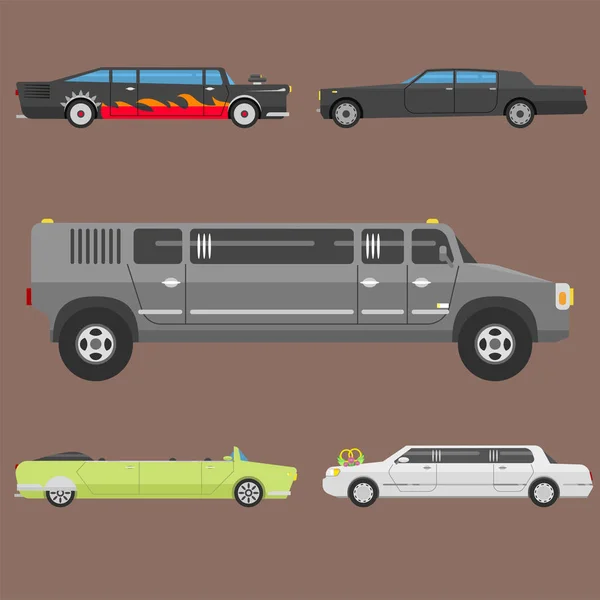 Vectorillustratie limousine lange auto transport — Stockvector