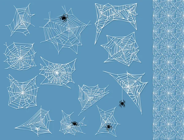Örümcek web siluet Araknid korku grafik düz korkunç hayvan tasarım doğa böcek tehlike korku Cadılar Bayramı vektör simgesi. — Stok Vektör