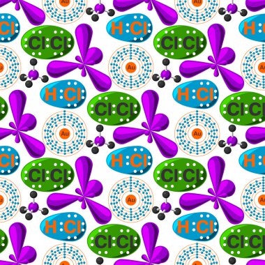 Moleküler yapısı tıbbi evrim hayat biyoteknoloji Mikrobiyoloji formül Dikişsiz desen arka plan vektör çizim.