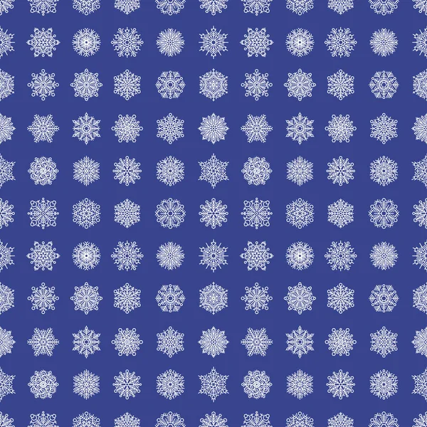Schneeflocke Saison Natur Winter Schnee Symbol gefroren Eis Weihnachten Element und Weihnachten Frost nahtlose Muster Hintergrund Vektor Illustration. — Stockvektor