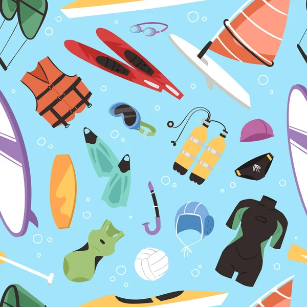 Drachensteigen Spaß Ozean Extrem Wassersport Kanu Surfer Segeln Freizeit Ozean Aktivität Sommer Erholung Extrem Vektor Illustration. — Stockvektor