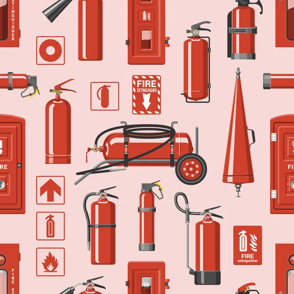 Extintor de incêndio extintor de vetor para segurança e proteção para extinguir o conjunto de ilustrações de incêndio de equipamentos de extinção de bombeiros isolados em segundo plano — Vetor de Stock