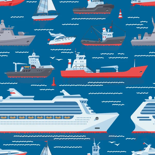 Navires bateaux vecteurs ou croisière voyageant en mer ou en mer et transport maritime illustration marine ensemble de voilier nautique voilier ou hors-bord isolé sur fond — Image vectorielle