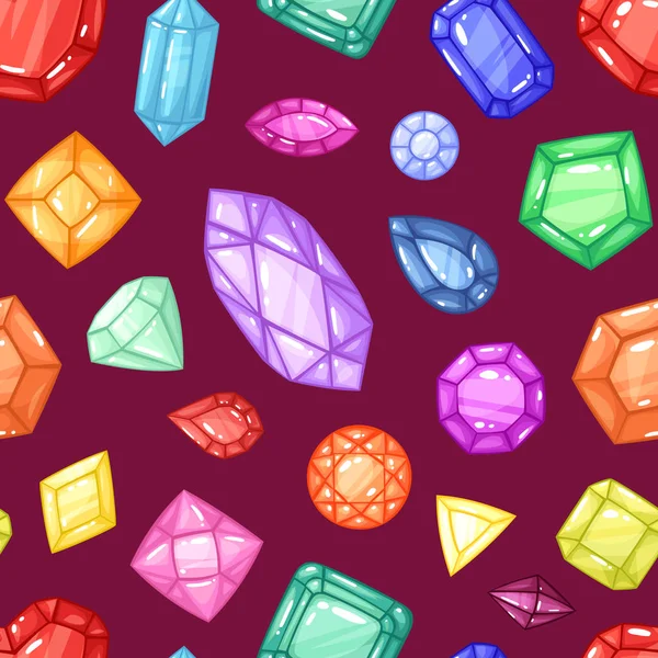 Gema vectorial de diamante y gema preciosa o piedra de cristal de diamante para ilustración de joyas conjunto cristalino de joyas o piedra mineral cristalización de cuarzo natural aislado sobre fondo — Vector de stock