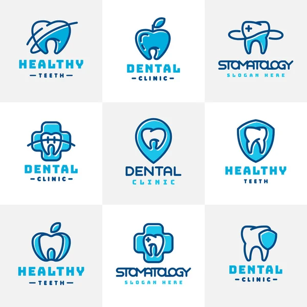 Modello di protezione dell'etichetta dentale illustrazione astratto stomatologia bocca grafica elemento orale — Foto Stock