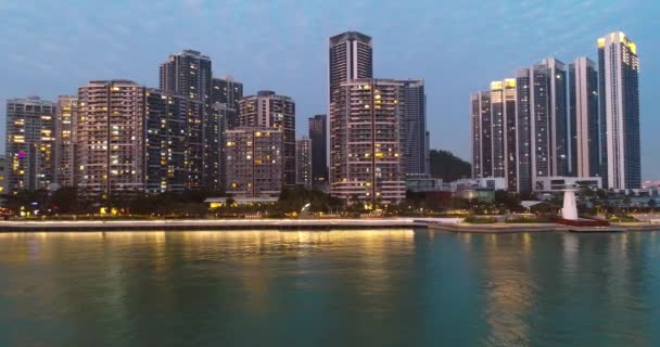 Paysage de la ville à Shenzhen Chine — Video