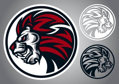 aslan kafa-logo-vektör
