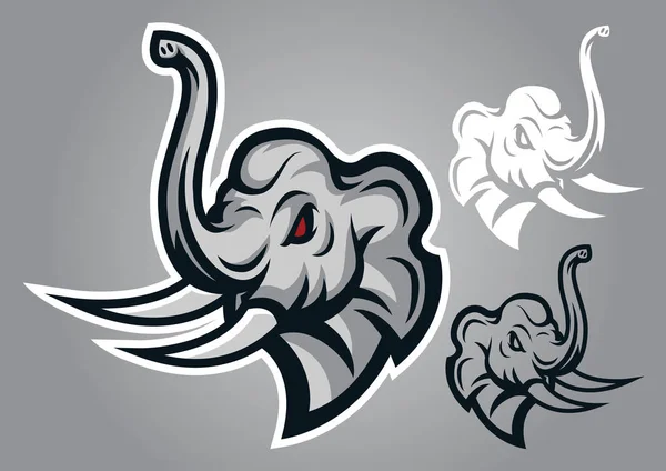 Слон Голова Знак Логотип Вектор — стоковый вектор