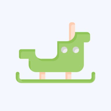 Simge Kızağı. Macera sembolüyle ilgili. Düz stil. dizayn edilebilir