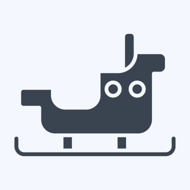 Simge Kızağı. Macera sembolüyle ilgili. Kabartma tarzı. dizayn edilebilir