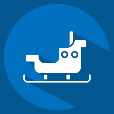 Simge Kızağı. Macera sembolüyle ilgili. Uzun gölge tarzı. dizayn edilebilir