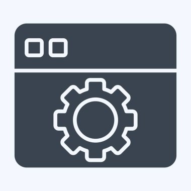 Simge Yazılımı. Yazdırma sembolüyle ilgili. Kabartma tarzı. dizayn edilebilir