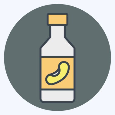 Simge Soya Sütü. Meşrubat sembolüyle ilgili. renk arkadaşı stili. dizayn edilebilir