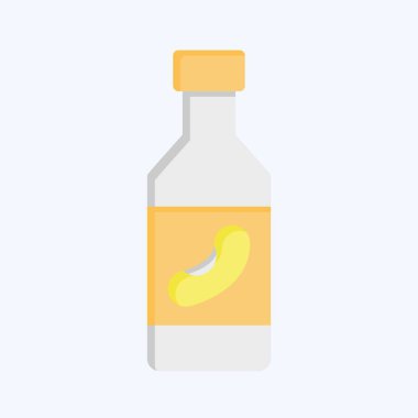 Simge Soya Sütü. Meşrubat sembolüyle ilgili. Düz stil. dizayn edilebilir