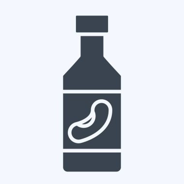 Simge Soya Sütü. Meşrubat sembolüyle ilgili. Kabartma tarzı. dizayn edilebilir