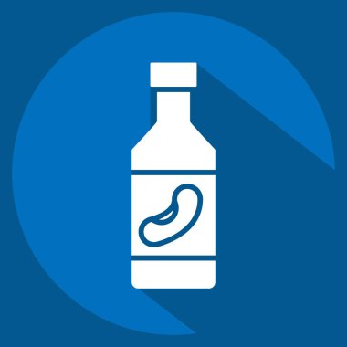 Simge Soya Sütü. Meşrubat sembolüyle ilgili. Uzun gölge tarzı. dizayn edilebilir