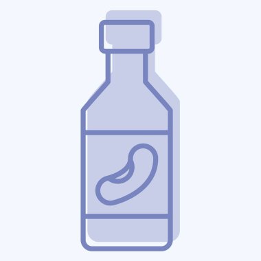 Simge Soya Sütü. Meşrubat sembolüyle ilgili. İki ton stili. dizayn edilebilir