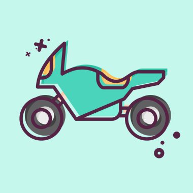 Icon Spor Motosikleti. Macera sembolüyle ilgili. MBE tarzı. dizayn edilebilir