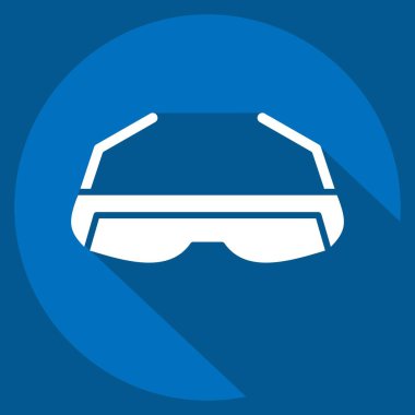 Simgesel Spor Güneş Gözlüğü. Macera sembolüyle ilgili. Uzun gölge tarzı. dizayn edilebilir