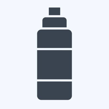 Simge püskürtme şişesi. Plastik Ürün sembolüyle ilgili. Kabartma tarzı. dizayn edilebilir