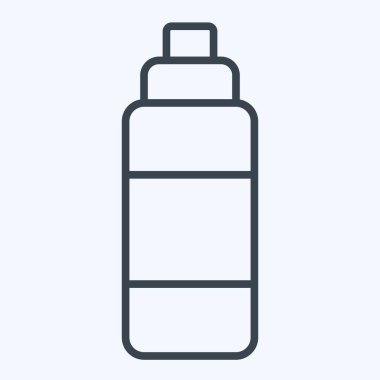 Simge püskürtme şişesi. Plastik Ürün sembolüyle ilgili. Sıra tarzı. dizayn edilebilir