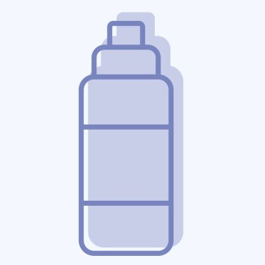 Simge püskürtme şişesi. Plastik Ürün sembolüyle ilgili. İki ton stili. dizayn edilebilir