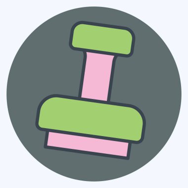 Simge Damgası. Vergi sembolüyle ilgili. renk arkadaşı stili. dizayn edilebilir