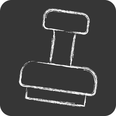 Simge Damgası. Vergi sembolüyle ilgili. Tebeşir stili. dizayn edilebilir