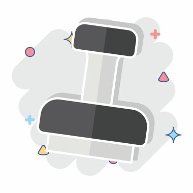 Simge Damgası. Vergi sembolüyle ilgili. Çizgi roman. dizayn edilebilir