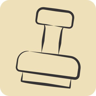 Simge Damgası. Vergi sembolüyle ilgili. El çizimi tarzı. dizayn edilebilir